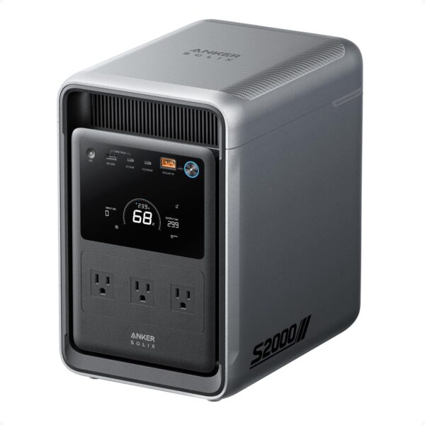 Anker SOLIX S2000 Portable Power Station, 2,010Wh, 3,000W Peak, Home Backup