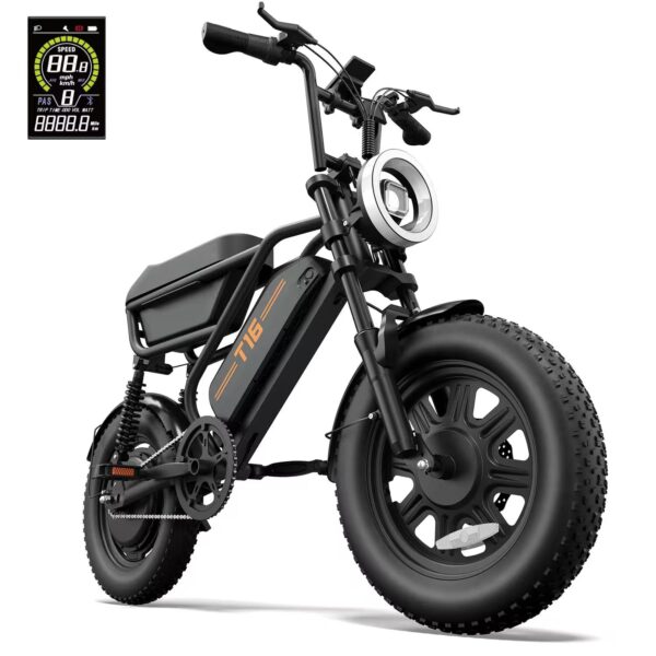 T16 Electric Bicycle, Fat Tyre, 25kmh, 250W Motor, 48V 13Ah Battery, Adult All-Terrain E-Bike